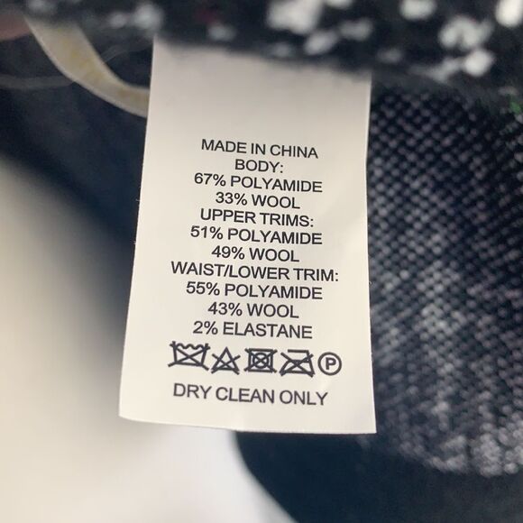 Kate Spade NWT black plaid knit fit flare dress - Picture 11 of 11